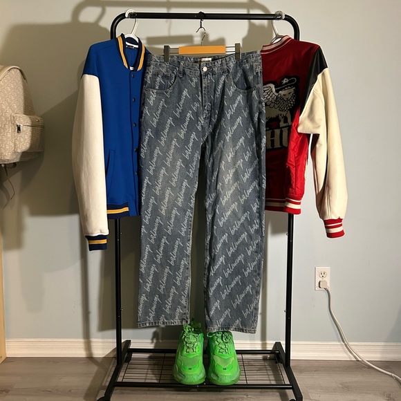 Balenciaga Other - Balenciaga All Over Logo Denim Jeans